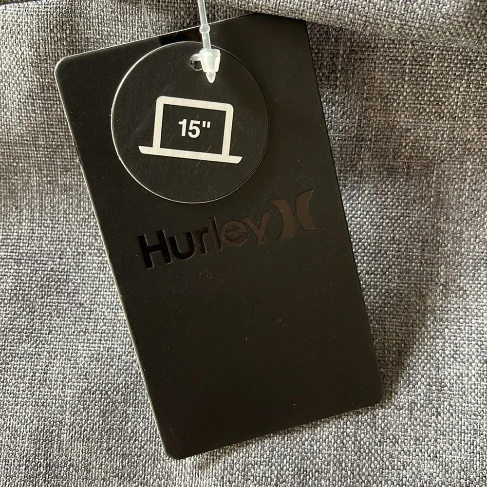 NWT Hurley Backpack Unisex Carry all School Book Bag Gray Black